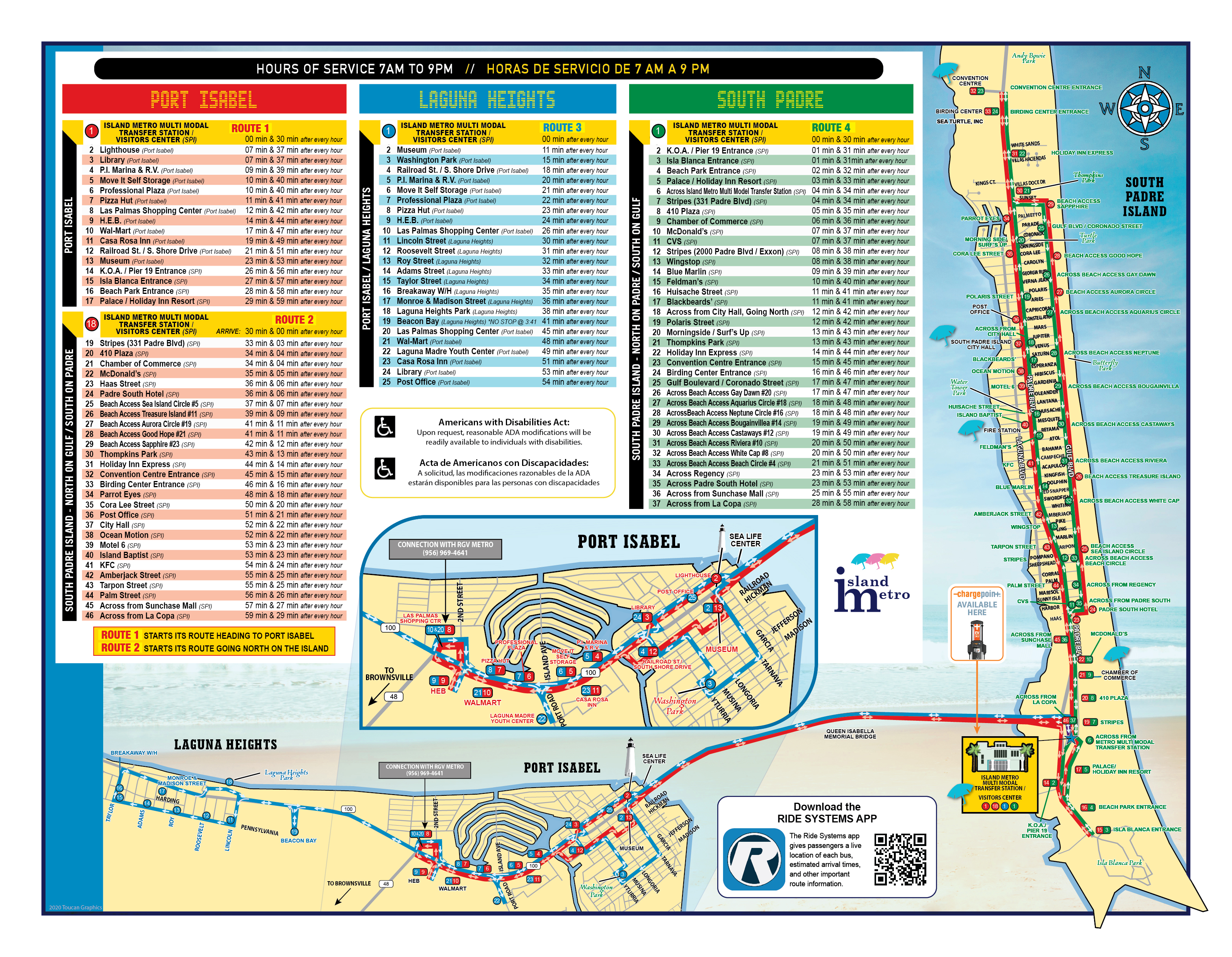 Bus Route Descriptions / South Padre Island, Texas